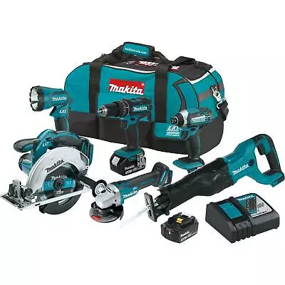 Makita XT610 18V LXT Li-Ion Cordless 6-pc Tool Combo Kit (3.0Ah) • $695.39