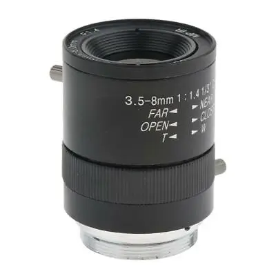 Black Manual IRIS  3.5-8mm F1.4 C-mount Lens For Industrial CCTV CCD Camera • £11.51