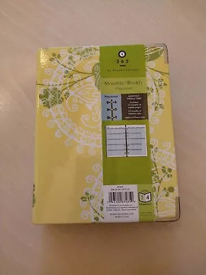 365 By Franklin Covey Monthly Weekly Planner Organizer Yellow Floral Binder New • $14.99