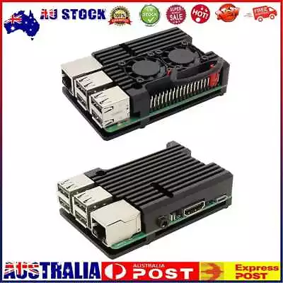 For Raspberry Pi 3 Model B B+ Aluminum Alloy Case With Without Dual Cooling Fan  • $16.89