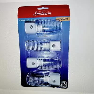 Sunbeam 4 Pack LED Automatic Wall Plug In Sensor Night Lights Dusk Dawn • $5.96