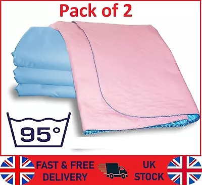 Reusable Incontinence Bed Pad Washable Wetting Protective Dry Mats Absorbent 2X • £15.28