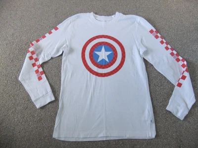 £0.99 • Buy Womens/Mens Vans Marvel Captain America White Long Sleeved Tshirt Size XS