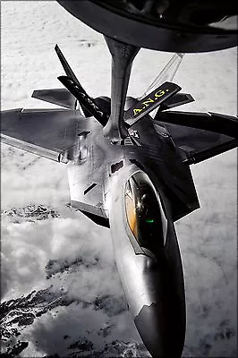 Poster Many Sizes; F-22 Raptor After Beeing Refueled By Kc-135 Stratotanker • $24.03