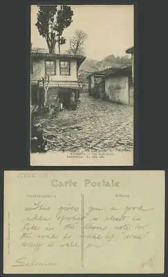 Greece 1915 Old Postcard Salonica High Town Street Scene Salonique Ville Haute 6 • £4.99