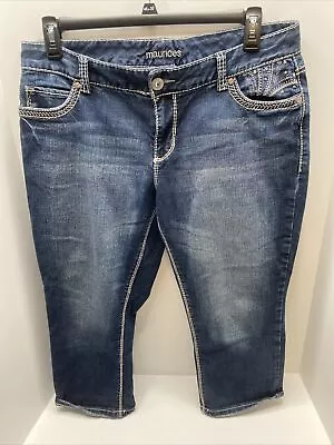 Maurices Women's Cropped Capris Jeans Size 16 Reg Bling • $20