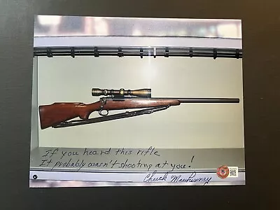 Chuck Mawhinney Rare! Signed Autographed USMC Sniper 103 8x10 Photo Beckett BAS • $135