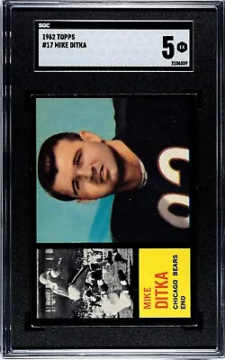1962 Topps MIKE DITKA ROOKIE Bears #17 SGC 5 EX Condition! • $499.99