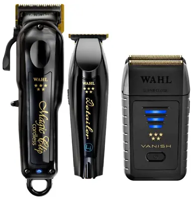 Wahl Cordless Black Magic Clip Clipper  Detailer Trimmer Vanish Shaver SET - NEW • $560.40