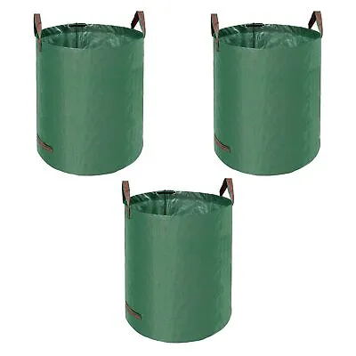 KAV Heavy Duty Garden Waste Bag With Handles Waterproof Garbage Sacks Pack Of 3 • £13.99