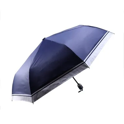 Uv Navy Superfine Straight Rod Uv Long Sunny And Rainy Umbrella For Women  F1N6 • £19.06