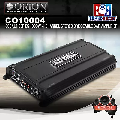 Orion CO10004 Cobalt Series 1000W 4-Channel Stereo Bridgeable Car Amplifier • $369