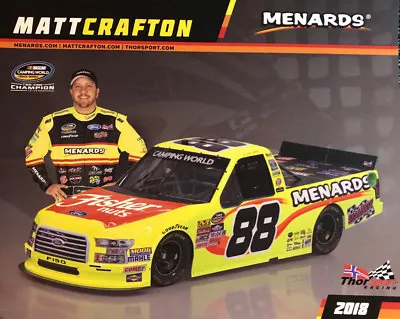 2018 Matt Crafton  Fisher Nuts Menards Thorsport  #88 Nascar Truck Postcard • $2.25