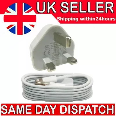 £5.49 • Buy 100% Genuine CE Charger Plug Adapter & Data Cable For IPhone XR/8/7/6/11/12/XS/X