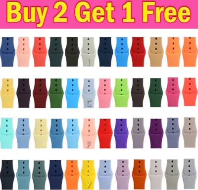 For Apple Watch Silicone IWatch Strap Band Series SE 9 8 7 6 5 38-41mm 42-49mm • £2.45
