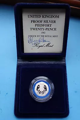 1982 Silver Piedfort 20p Twenty Pence From Royal Mint In Original Case. • £28