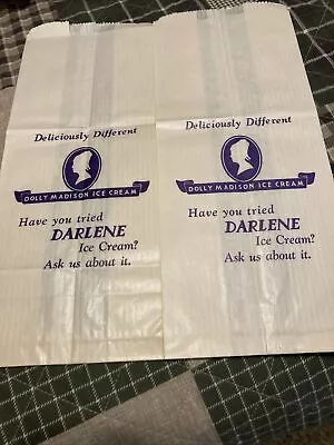 2 Vintage Bags Darlene Ice Cream Darlene Sack Drive-in Restaurant • $5