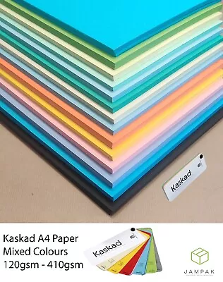 A4 Coloured Paper Kaskad 120gsm / 160 / 225 /270 / 410gsm Design Premium Card • £11.65