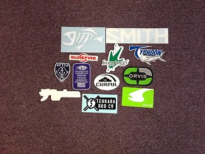 12 Fishing Fish Outdoor STICKERS AFTCO Orvis Tenkara Smith Surefire Frogg Toggs • $18