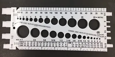 Bolt Nut Screw Thread Fastener Gauge Checker Measure A Screw What Size Drill Bit • $12.99