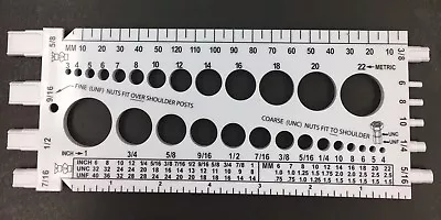 Bolt Nut Screw Thread Fastener Gauge Checker Metric & Standard. Measure A Screw • $12.99