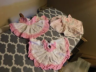 Handmade Full Circle Doll Dress Lot Vintage Pink • $4.99