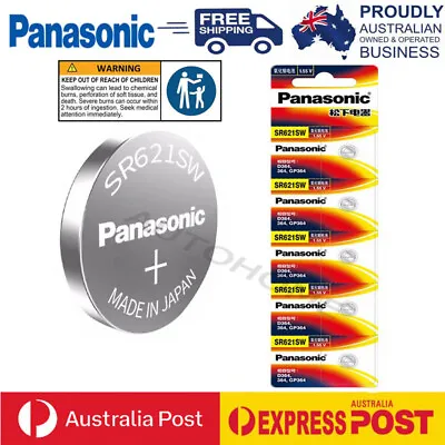 Genuine Panasonic Silver Oxide Watch Battery SR621SW (364)1.55V Made In Japan • $23.99