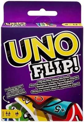 Games UNO FLIP! Family Card Game With 112 Cards In A Sturdy Storage Tin • $13.32