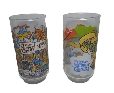 Mc Donald's Sesame Street   GREAT MUPPET CAPER  1981 Glasses Set Of 2 • $7.99