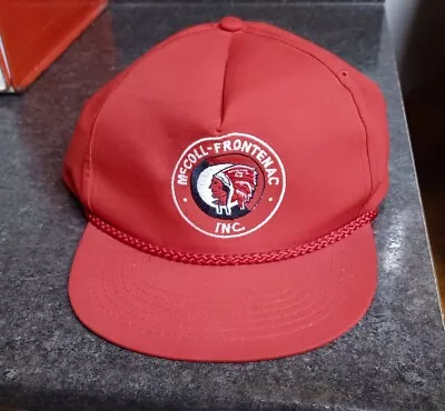 Rare Original 1980s McColl Frontenac (Red Indian) Hat Never Worn • $43.42