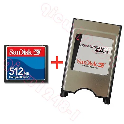 512MB CNC CF Compact Flash Card+CF-PCMCIA Adapter  For CNC ATA PC Adapter FANUC • $11.99
