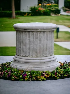 Stone Round Column Garden Pedestal  Home Plinth Decor Ornament Solid Concrete Gi • £44.95