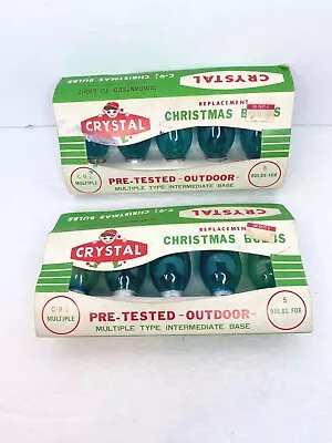 Vintage Christmas Bulb C9 Outdoor Lights Greenish Blue 2 Sets • $12.50