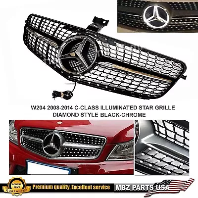 C-Class Diamond Black Grille With Illuminated Star C250 C300 C350 2008-2014 New • $139