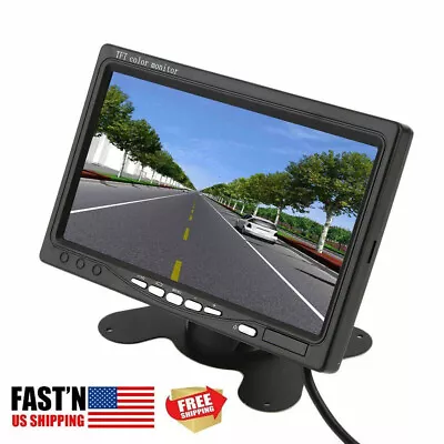 7'' TFT LCD Screen Car Rear View Monitor For Parking Backup Reverse Camera DVD • $39.99