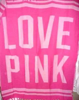 Victoria Secret Pink STRIPE BEACH POOL THROW STADIUM SWIM TOWEL COTTON BLANKET • $18.99