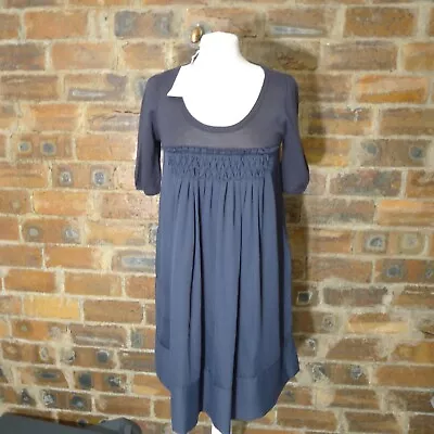 Tara Jarmon Navy Short Shift/smock Dress Fits Uk Size 8 Nwt • £24.95