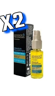 X2 Avon Advance Techniques Absolute Nourishment Argan Oil Hair Serum New Boxed  • £8.99