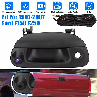 Rear View Backup Camera Kit W/ Wiring & Tailgate Handle For 97-07 Ford F150 F250 • $37.98