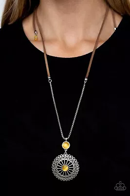 Paparazzi Jewelry Where No MANDALA Has Gone Before Yellow Stone Pendant Necklace • $5