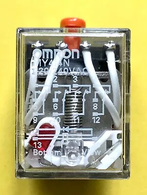 Omron MY4I4N (not MY414N!) 220/240v Coil 5A 240v Ac/28v Dc 4PDT Relay • £6