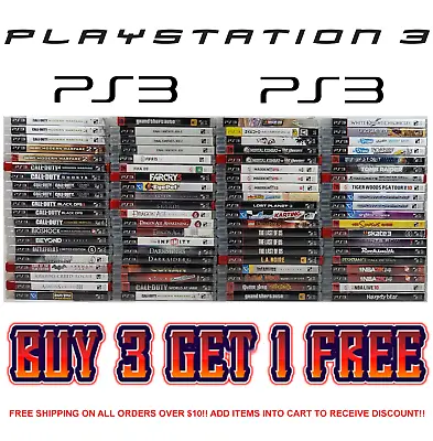 Sony PlayStation 3 Games Lot 🎮 Buy 3 Get 1 Free 🎮 Free Shipping - $10 Minimum • $7.15