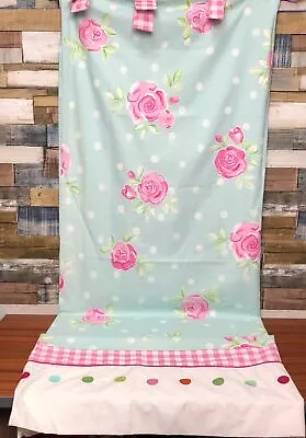 Girls Pink Next Bedroom Curtains Tab Top Lined 53in X 72in Cotton/Polyester • £24.99