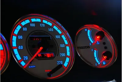 Mazda 323C 323P 323S Protected Family Van Design 2 Glow Gauge Plasma Dials Ta • $64.33