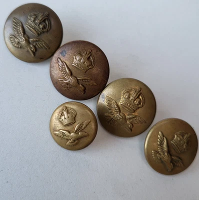 £5 • Buy A Collection WW2 RAF Brass Buttons ~ King's Crown Uniform ~ Royal Air Force