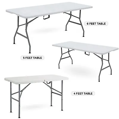 Catering Camping Heavy Duty Folding Trestle Table Picnic BBQ Party 4ft 5ft & 6ft • £37.85