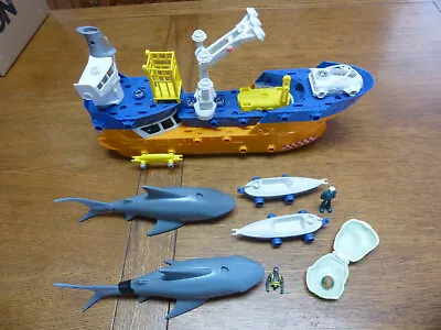 Matchbox Mega Rig SHARK SHIP Building System Set With TWO Sharks 2007 K9947 • $34.99