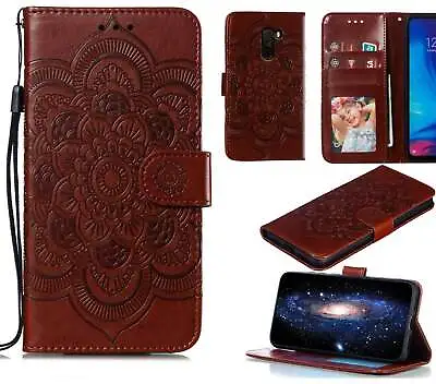 Xiaomi Pocophone F1 Wallet Case Embossed Pu Leather Mandala • $7.50