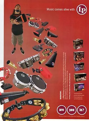 2008 Print Ad Of Latin Percussion LP W Mike Portnoy • $9.99