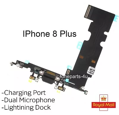 For IPhone 8 Plus Charging Port Charger Flex USB Dock Microphone Antenna Cable • £3.78